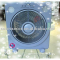 Rechargeable powering cooling fan with LED light